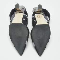 مملوكة مسبقًا Fendi Colibri Size 37.5 Black Mesh Slingback Pumps