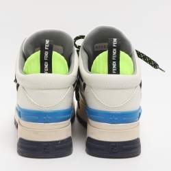 مملوكة مسبقًا Fendi Size 36 White Leather, Mesh and PVC Low Top Sneakers