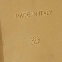 Pre Owned Fendi Elodie Size 39 Multicolor Patent Leather and Python Embossed Leather Wedge Sandals