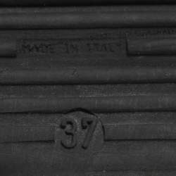 Pre Owned Fendi Rockoko Size 37 Brown Zucca Knit Fabric Low Top Sneakers