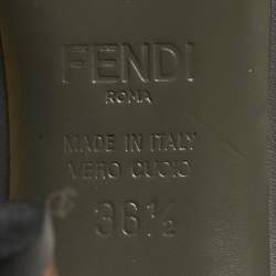 مملوكة مسبقًا Fendi Size 36.5 Dark Grey Leather Pointed Toe Pumps