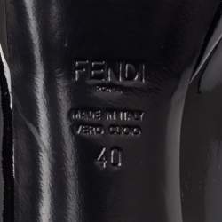 م ملوكة مسبقًا Fendi Size 40 Black Patent Leather Peep Toe Pumps