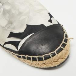 Pre Owned حذاء إسبادريل فلات فندي جلد شبك أسود/أحمر زوكا مقاس 36