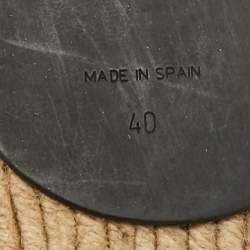 Pre Owned حذاء إسبادريل فلات فندي جلد شبك أسود/أحمر زوكا مقاس 36