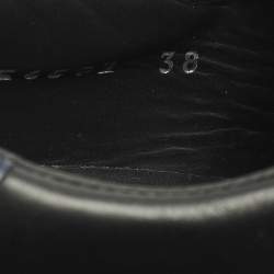 Pre Owned Fendi Rockoclick Size 38 Black Leather Slip On Sneakers