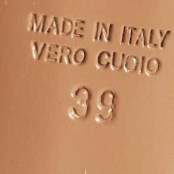 مملوكة مسبقًا Fendi Size 39 Blue Patent Leather Ankle Strap Wedge Sandals