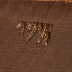 Pre Owned Fendi Size 37.5 Black/Dark Brown Leather Striped Platform Clogs