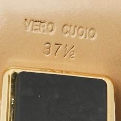 Pre Owned Fendi Fendi First Size 37.5 Multicolor Leather and Python Embossed Strappy Sandals