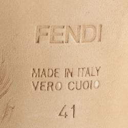 مملوكة مسبقًا Fendi Size 41 Gold Patent Leather FF Heel Platform Pumps