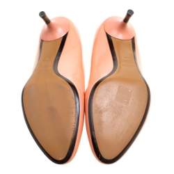 Pre Owned Fendi Peach Patent Leather Pumps Size 40
