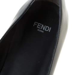 Pre Owned Fendi Black Patent Leather Ballet Flats Size 38.5