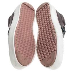 Pre Owned Fendi Multicolor Leather Monster Slip On Sneakers Size 36.5