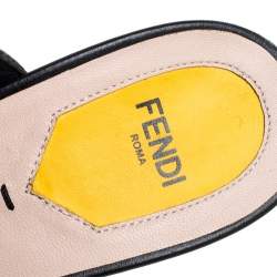 Fendi Multicolor Leather and Lizard Monster Bugs Ankle Strap Sandals Size 41