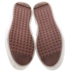 Pre Owned Fendi Multicolor Leather Monster Slip On Sneakers Size 35