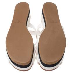 Pre Owned Fendi White PVC Hydra Platform Sandals Size 39