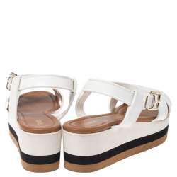 Pre Owned Fendi White PVC Hydra Platform Sandals Size 39