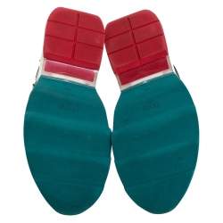 Pre Owned Fendi Black Leather Flowerland Fast Slip On Sneakers Size 40