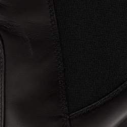 Pre Owned Fendi Black Leather Ankle Boots Size 37