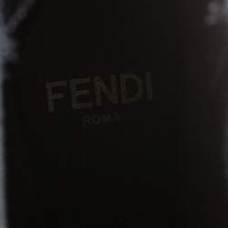 Pre Owned Fendi Black Leather Ankle Boots Size 37