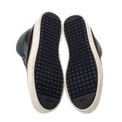 Pre Owned Fendi Multicolor Leather Monster Face High Top Sneakers Size 38