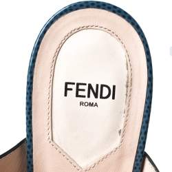 Fendi Multicolor Leather and Lizard Monster Bugs Ankle Strap Sandals Size 39