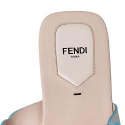 Pre Owned Fendi White Leather Studded Thong Flat Sandals Size 39