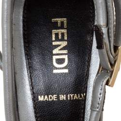 Pre Owned Fendi Multicolor Leather Strappy Platform Ankle Strap Sandals Size 36