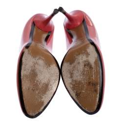 Pre Owned Fendi Pink Patent Leather Round Toe Pumps Size 41