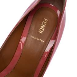 Pre Owned Fendi Pink Patent Leather Round Toe Pumps Size 41