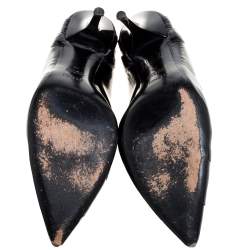 Pre Owned Fendi Black Patent Leather Pointed Toe Pumps Size 38
