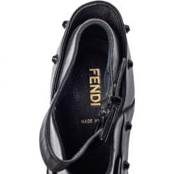 مملوكة مسبقًا حذاء بوت فندي بوليفونيا جلد أسود مقاس 36