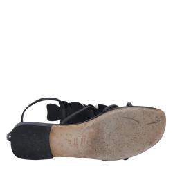 مملوكة مسبقًا Fendi Multicolor Floral Applique Flat Sandals Size EU 39