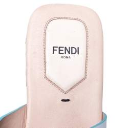 Pre Owned Fendi White Leather Studded Thong Flat Sandals Size 39