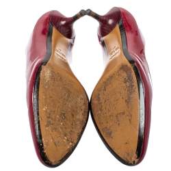 Fendi Red Patent Leather Kitten Heel Pumps Size 41