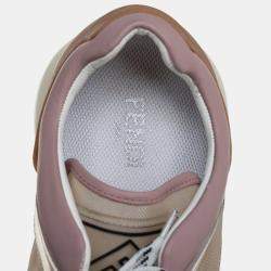 Fendi Multicolor Mesh And Leather Chunky Low Top Sneakers Size 38