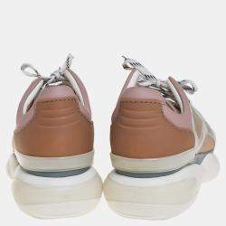 Fendi Multicolor Mesh And Leather Chunky Low Top Sneakers Size 38