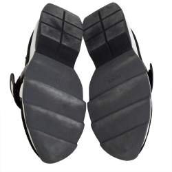 Pre Owned Fendi Multicolor Knit Fabric And Rubber Strap Rockoko Sneakers Size 39