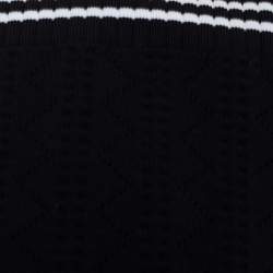 Fendi Black Knit Fabric Over the Knee Boots Size 39