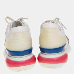 Pre Owned Fendi White Leather And Rubber Fendi-Fila Mania Logo Low Top Sneakers Size 39