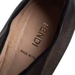 Fendi Black Mesh Platform Booties Size 40