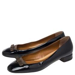 Fendi Black Patent Leather Ballet Flats  Size 39