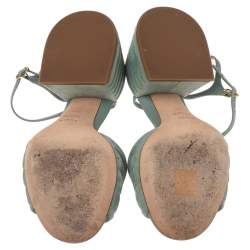 Fendi Light Blue Suede And Jelly Promenade Sandals Size 39