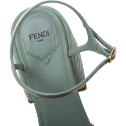 Fendi Light Blue Suede And Jelly Promenade Sandals Size 39