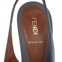 مملوكة مسبقًا صندل فندي باتشوورك جلد متعدد الألوان بمقدمة مفتوحة وحزام كاحل مقاس 38.5