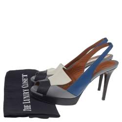مملوكة مسبقًا صندل فندي باتشوورك جلد متعدد الألوان بمقدمة مفتوحة وحزام كاحل مقاس 38.5