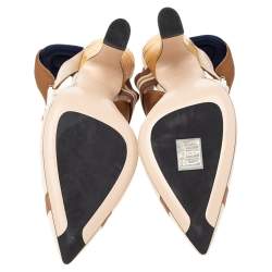 Pre Owned صندل فندي مقدمة مدببة سير خفي كوليبري قماش وشبك متعدد الألوان مقاس 38