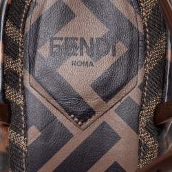 Fendi Tobacco Zucca Canvas FF Motif Promenade Ankle-Strap Sandals Size 38