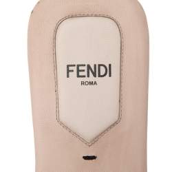Pre Owned Fendi Black Patent Leather Flowerland Embellished Flat Slides Size 36