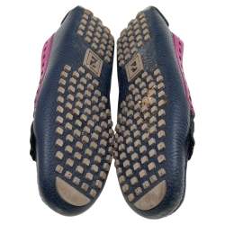 Fendi Multicolor Leather Monster Bugs Driver Loafers Size 37