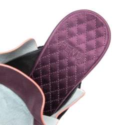 Pre Owned Fendi Multicolor Velvet And Nubuck Leather Mules Sandals Size 39